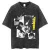 男性Sシャツアニメブルーロック洗浄TシャツIsagi Yoichi Tshirt特大の半袖トップマンガティー100コットンヴィンテージハルクストリート230424