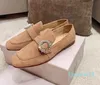 Zapatos de diseñador para mujer, mocasines planos, zapatillas planas para caminar, zapatos de vestir para fiesta de negocios al aire libre, zapatos de tacón bajo de gamuza