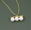 925 silver necklace shi jia pearl metal necklace color preservation electroplating t jia balance wood micro inlaid 5a zircon australian white pearl