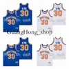 En kaliteli vintage basketbol 30 Bernard King Jersey Retro Blue White Nadir