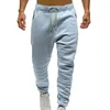 Pantalon de sport pour hommes, couleur unie, cordon de serrage, taille élastique, décontracté, ample, course à pied, Fitness, survêtement avec poches