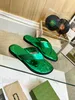 DAMES IN ELKAAR VERGRENDELENDE THONG SANDAAL 695207 Dubbele G Designer Slipper Italië Platte Causale Flip Flop Mode Strand slippers