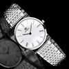 Relógio de luxo masculino negócios moda quartzo água fina banda de aço diamante à prova dwaterproof água
