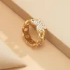 Wedding Rings Trendy Gold Color Butterfly For Women Men Lover Couple Friendship Engagement Crystal Ring 2023 Charm Jewelry