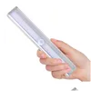 Veilleuses LED lumière 10Led capteur de mouvement placard armoire IR lampe à induction infrarouge veilleuse pour chambre à coucher Kicthen escaliers Drop Del Dhnr7