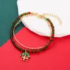 Link Bracelets Fashion Christmas Bracelet For Women Tree Gift Box Socks Cane Beaded Offers