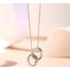 ISM V High Edition Double Necklace Women's New Ring Buckle Roman Letter Pendant Rose Gold Transit Bead Collar Chain Designer Jewelry Ti Co Co