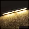 Veilleuses Led Lumière 10Leds Détecteur De Mouvement Placard Armoire Ir Infrarouge Lampe À Induction Veilleuse Pour Chambre Kicthen Escaliers Drop Del Dhzaj