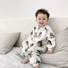 Pyjama Lente Herfst en Winter kinderpyjama Flanel Dikker Jongens Meisjes Thuis Kleding Fleece Dwarsliggers 231124