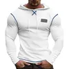 Herrtröjor tröja zip up mens pullover v hals långärmad huva tröja retro fast färg casual mode toffel pojke