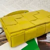 10a Top Quality BV's Candy Cassette Bags Fashion Designer vaxad Cohide Knited Woman Shoulder Bag Lady Fashion äkta läder Yellow Color Handväskor Gratis frakt