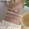 Braccialetti a maglie Bracciale con perle di perline geometriche irregolari per donne Ragazze Gioielli di fidanzamento semplici ed eleganti alla moda