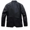 Men's Suits & Blazers Black Leather Jackets Spring Autumn Arrival Mens PU Blazer Men Male Slim Casual Suit Jacket Plus Size 5XL