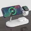 3 in 1 QI Wireless Charger For iPhone 15 14 13 12 Pro Max Magsafe Magnetic Fast Charging Station for Apple Watch Airpods Pro 2 3