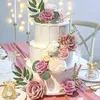 Flores decorativas multi-uso buquês de noiva artificial fundo de casamento arco flor chá de bebê bolo decoração restaurante atmosfera