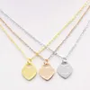 Fashion Style Stainless Steel Fashion T necklace jewelry Heart-Shaped Pendant love necklace For Women's Party Wedding Gifts Wholesale