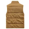 Gilets en laine pour hommes, manteaux rembourrés en coton, sans manches, chauds, grande taille 6XL, mode automne hiver