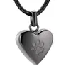 Chokers IJD8455 Dog Paw On My Heart Stainless Steel Cremation Jewelry Pendant For Ashes Loss Of Pet Keepsake Memorial Urn Necklace 231124