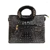 Evening Bags Bag 2023 Women's Genuine Leather European And American Fashion Shoulder Crocodile Pattern Handbag