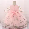 Fille Robes De Noël Né Vêtements Bébé Robe À Manches Longues 1er Anniversaire Pour Enfants Frock Party Princesse Baptême 0-24 Mois Vestidos