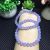 Strand Natural Stone Blue Lace Agates Armband för smycken Making Accessor pärlsträngar