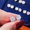 Lätta smycken avancerade vita naturliga solida diamantörhängen för kvinnor