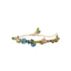 Lien Bracelets Chaîne Produit Européen Et Américain Tendance De La Mode Personnalité Fleur Bleue Branche D'abeille Bracelet Femme Émail Bijoux