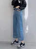 Damen Jeans Jeans Hight Waist Damen Mom Fashion Elastische Taille Jeanshose Straight Leg Loose Fit Streetwear Summer Style Baggy Hose 230424