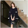 Robes de travail Femmes Automne Et Hiver Tricoté Cardigan Robe Costume Minceur Pull Deux Pièces Ensemble Tempérament Petite Jupe Tendance Setsfaldas