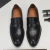 2 Style Luxurious Designer Men Dress Shoes Genuine Leather Black brown Moccasins Business Handmade Shoe G Formal Party Office Wedding Men Loafers Shoes Size 38-46