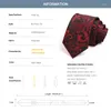 Bow Ties Arrivals High Quality Fashion Formal Neck Tie For Men Business Suit Work Necktie Luxury 7CM Geometric Print Red