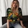 Women's Blouses Summer Ladies Shirt Fruit Plant 3D Printed Lady Beautiful Casual Style Fashion Trend