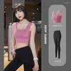 Dameslegging Driedelige set Hoge taille Naakt Gevoel Push Sport Fitness Hardlopen Yogapak Naadloze gymkleding