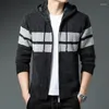 Jackets masculino Jaqueta masculina Outono/inverno Zipper Cardigan Chenille Coat Lã do Sweater Warm Casual Loose Desgaste