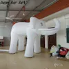 Réplique gonflable de modèle d'éléphant blanc, décoration intérieure et extérieure, événement Commercial