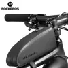 Packtaschen Taschen ROCKBROS Fahrradtasche Wasserdicht Radfahren Top Vorderrohr Rahmentasche Große Kapazität MTB Rennrad Fahrradtasche Schwarz Fahrradzubehör 231124