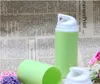 Makeup Tools Green Essence Pump Bottle White Head Plastic Airless flaskor för Lotion Shampoo Bath Cosmetic Packaging 100st