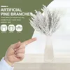 Decorative Flowers 2pcs Artificial Pine Branches Faux Snowy Picks Wreath Making Supplies Christmas Decor