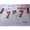 청소년 #7 Dwayne Haskins Custom College Ohio State Buckeyes Jetesys White Black Red Kids Boys Size 사용자 정의 미식 축구 착용 스티치 저지 믹스 주문