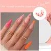 Faux Ongles Cœur Brillant Long Press-on Charmant Carré Doux Moyen Pour La Mode Filles Nail Décor