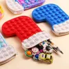 Gros Noël Silicone Fidget Jouets Bourse Sac Pousser Bulle Sex Toy Enfants Sensoriel Anti-Stress Enfants Cadeaux De Noël Arbres, chapeaux, chaussettes, gants