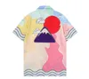 Summer Mens T-shirts Short Sleeve Casablanc Shirt Printing Loose Shirts Varsity Womens Silk Top Tee Asian Size Casa Blanca f6