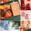 Present Wrap Gift Wrap 1 Creative Bag Pu Leather Packaging Box Candy Baby Shower Wedding Party Supplies Drop Delivery Home Garden Festive DH9PK