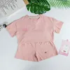 Çocuklar Ess Bebek Giysileri Setleri Çocuk Tasarımcı Gençlik Kız Kız Giyim Yaz Sporları T-Shirt Bebek Takımları Boyutu 80-130 Z0ml#