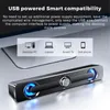 مكبرات صوت الكمبيوتر USB سلكية مكبر الصوت القوية الحاسوبية شريط ستيريو مضخم صوت باس سماعات صوت محيط LED لجهاز الكمبيوتر المحمول الكمبيوتر اللوحي MP3 231123