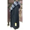 Piumino da donna Parka invernale Cappotto lungo Giacca di procione Staccabile Fodera in pelliccia di coniglio Con cappuccio 18035 D103 231123