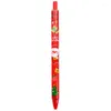 20pcs Christmas Series Press Pen Cute Black Gel Santa Claus Holiday School Kawaii Gifts For Students To Learn Stationery