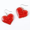Dangle Earrings FishSheep Cute Love Acrylic Red Heart Drop For Women Korea Resin Geometric Wedding Pearl Earring Fashion Jewelry Gift