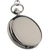 Montres de poche montre à Quartz pour hommes et femmes cadeau visage lisse collier classique Fob