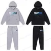 Sarı Trapstar Trailtsuit Gradient Gazetilmiş Yastıklı Hoodie Sweatshirt Moda Sokak Spor Giyeri Sweatpants Trailtsits Kadın Pullover Track 284